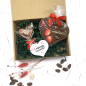Preview: Kleine Geschenkbox "von Herzen" mit Herz aus Vollmilchschokolade