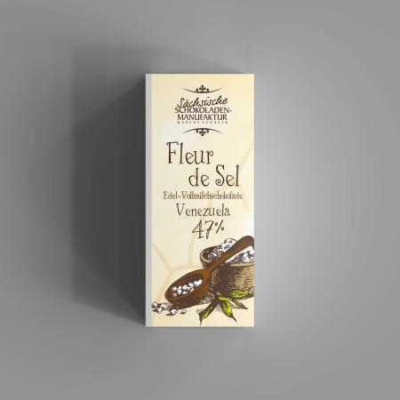 Criollo 47 % Edel-Vollmilchschokolade Fleur de Sel
