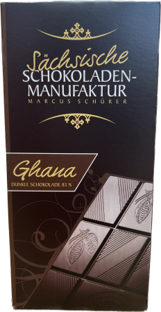 Ghana 85 % Dunkle Edel-Schokolade für Puristen