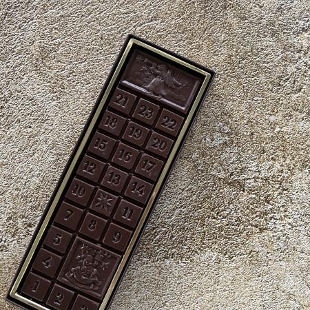 Adventstafel mit 25 Stückchen Schokolade Vollmilch
