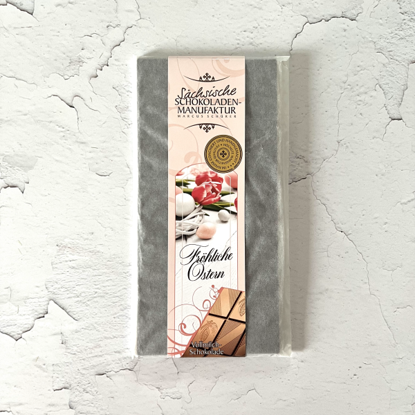 Edelvollmilchschokolade 47% Kakao 100g "Fröhliche Ostern"