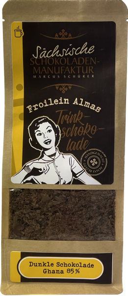 Dunkle Trinkschokolade Ghana 85 % 150g